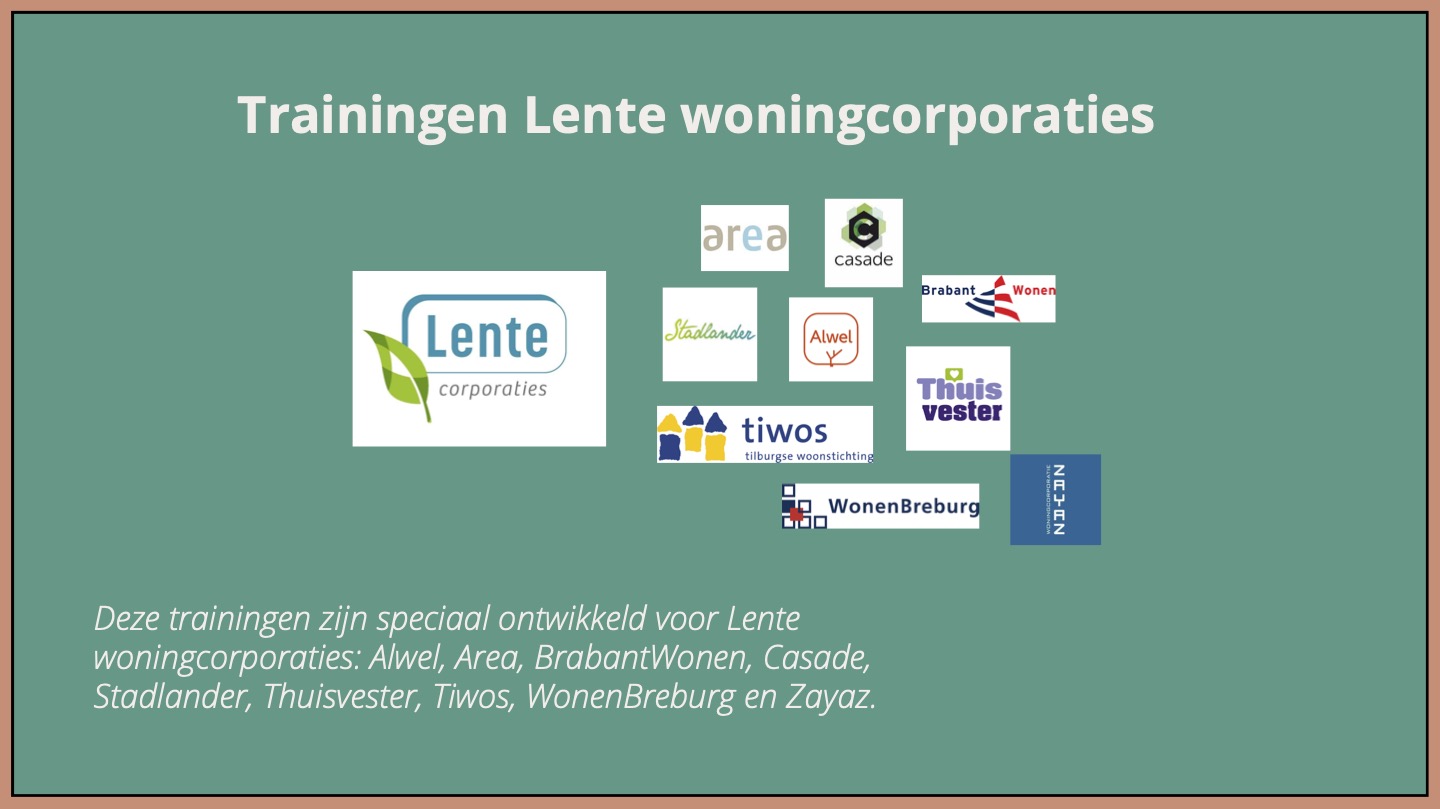 Trainingen Lente woningcorporaties